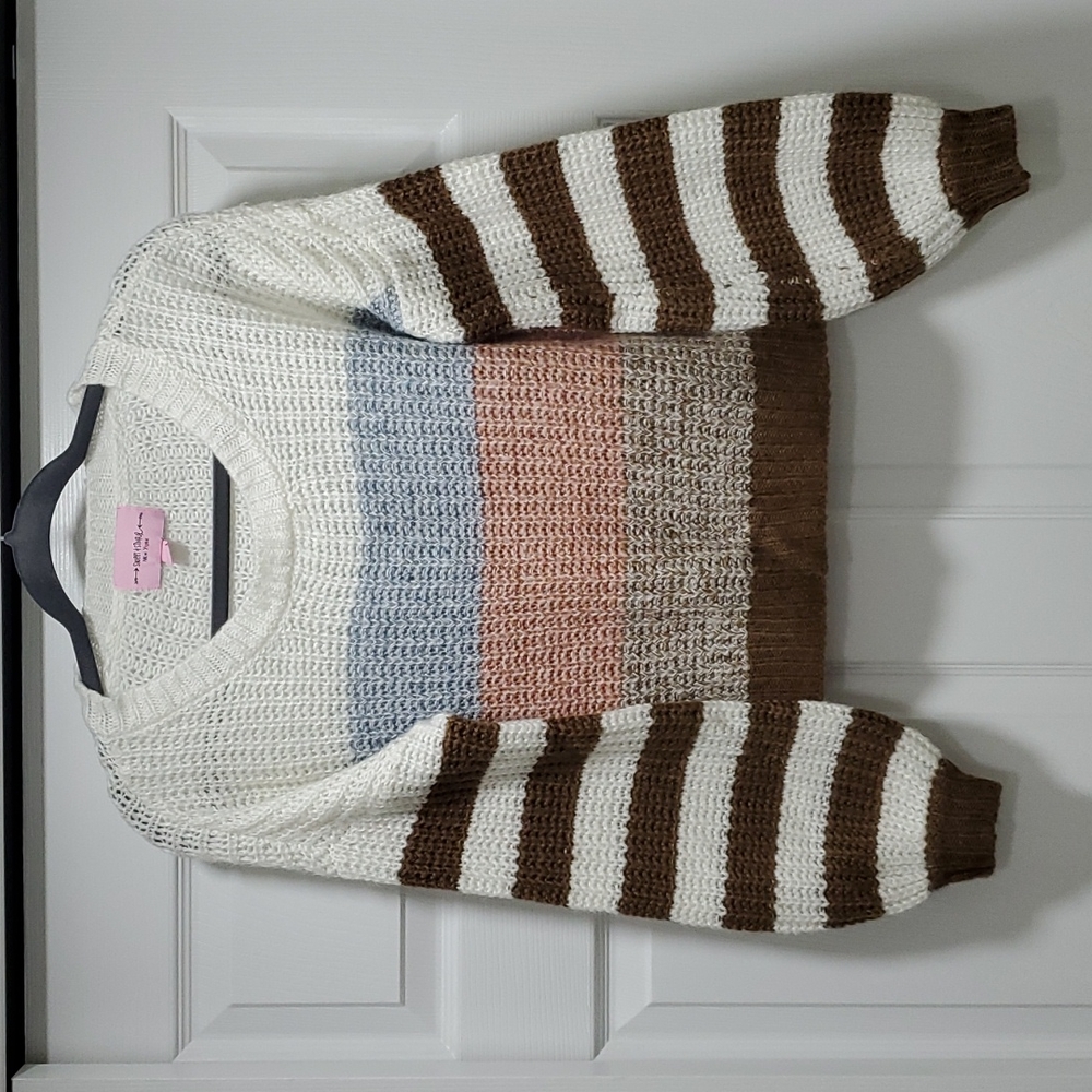 Multi Color Striped Boho Sweater